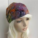 Rainbow Batik Fabric Headband Yoga Hippie Hair..