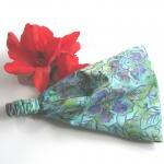 Flower Batik Fabric Headband Yoga Hair Head Wrap..