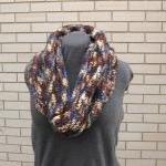 Oversized Sweater Cowl Neckwarmer Upcycled Brown..