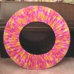 Peace Sign Hula Hoop Holder Cover Pink And Yellow..