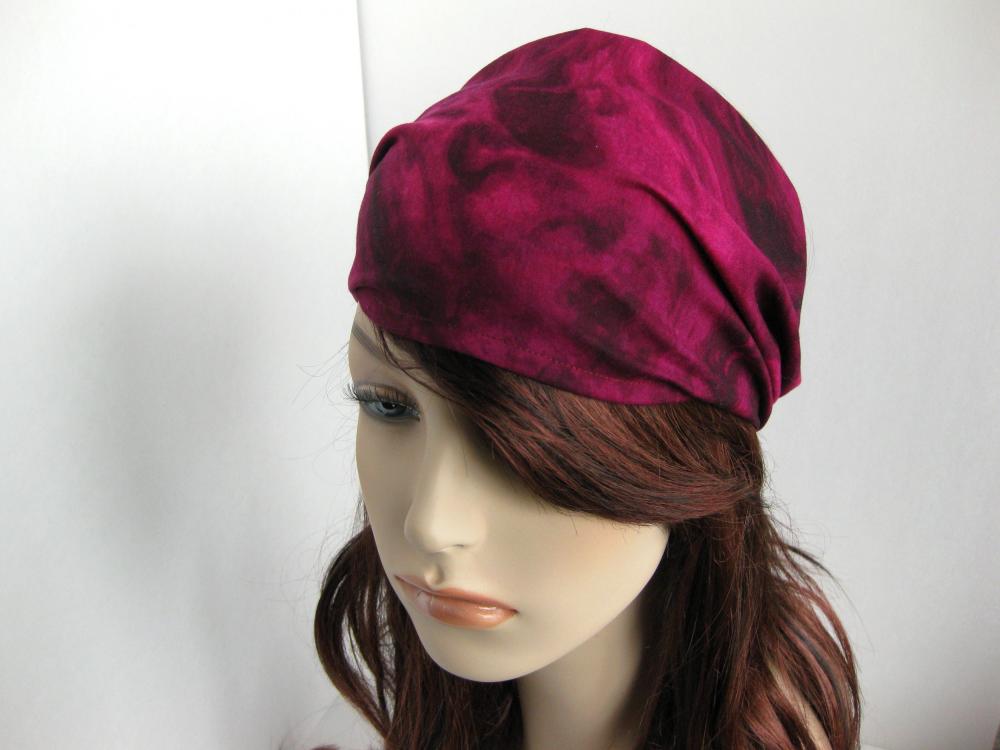 Purple Pink Maroon Swirl Bandana Head Wrap Women's Dreadband Gypsy Hippie Headband