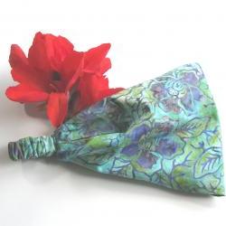Flower Batik Fabric Headba..